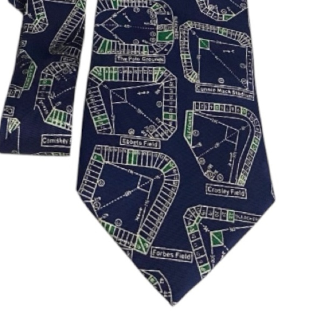Josh Bach Silk Tie, Historic Major League Baseball Stadiums, Collectors, MLB